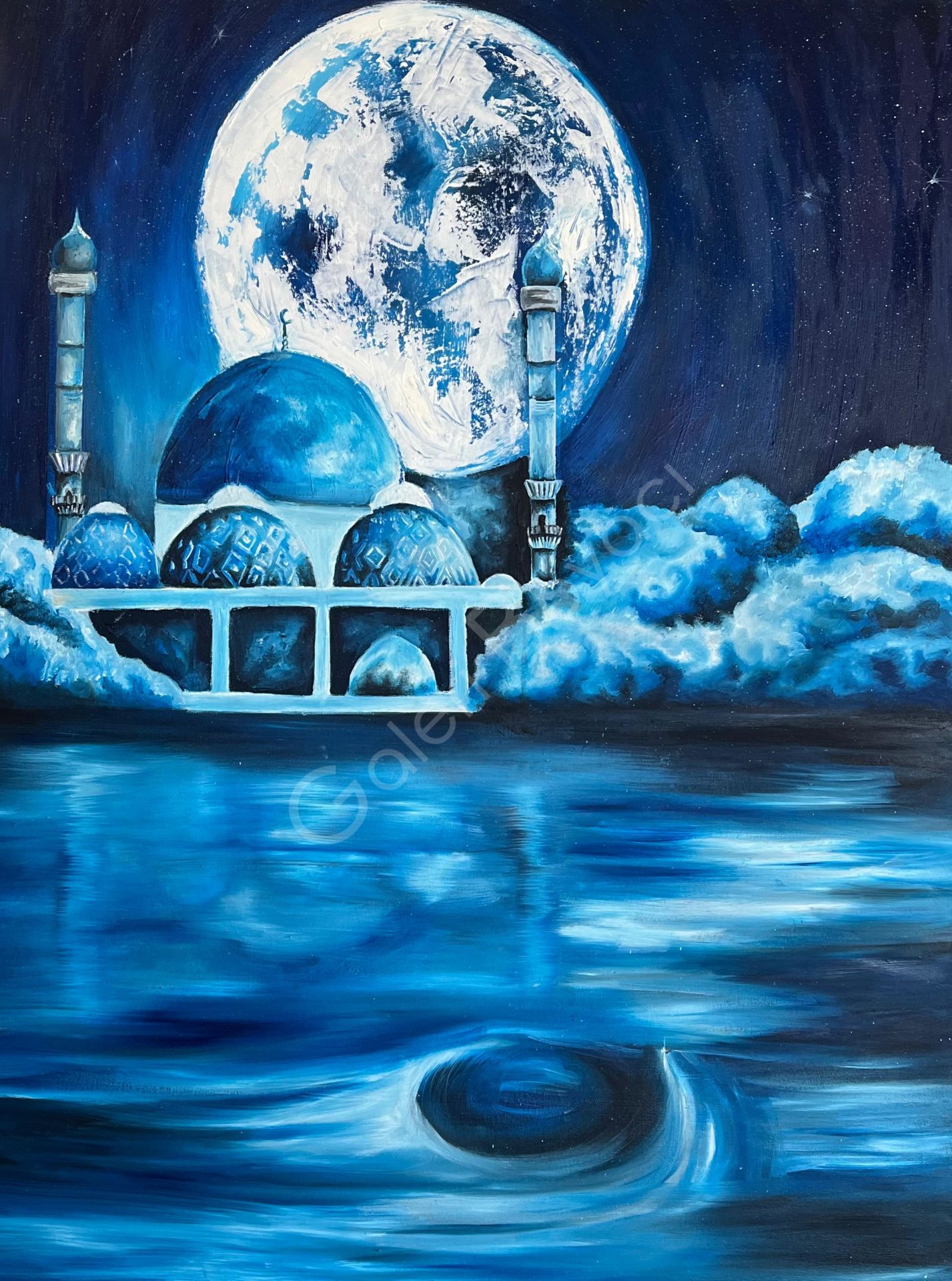 Ayın Işığında Mavi Camii
