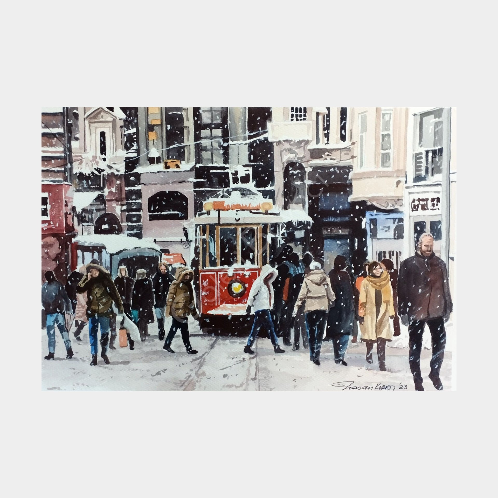 İstiklal'de Kar
